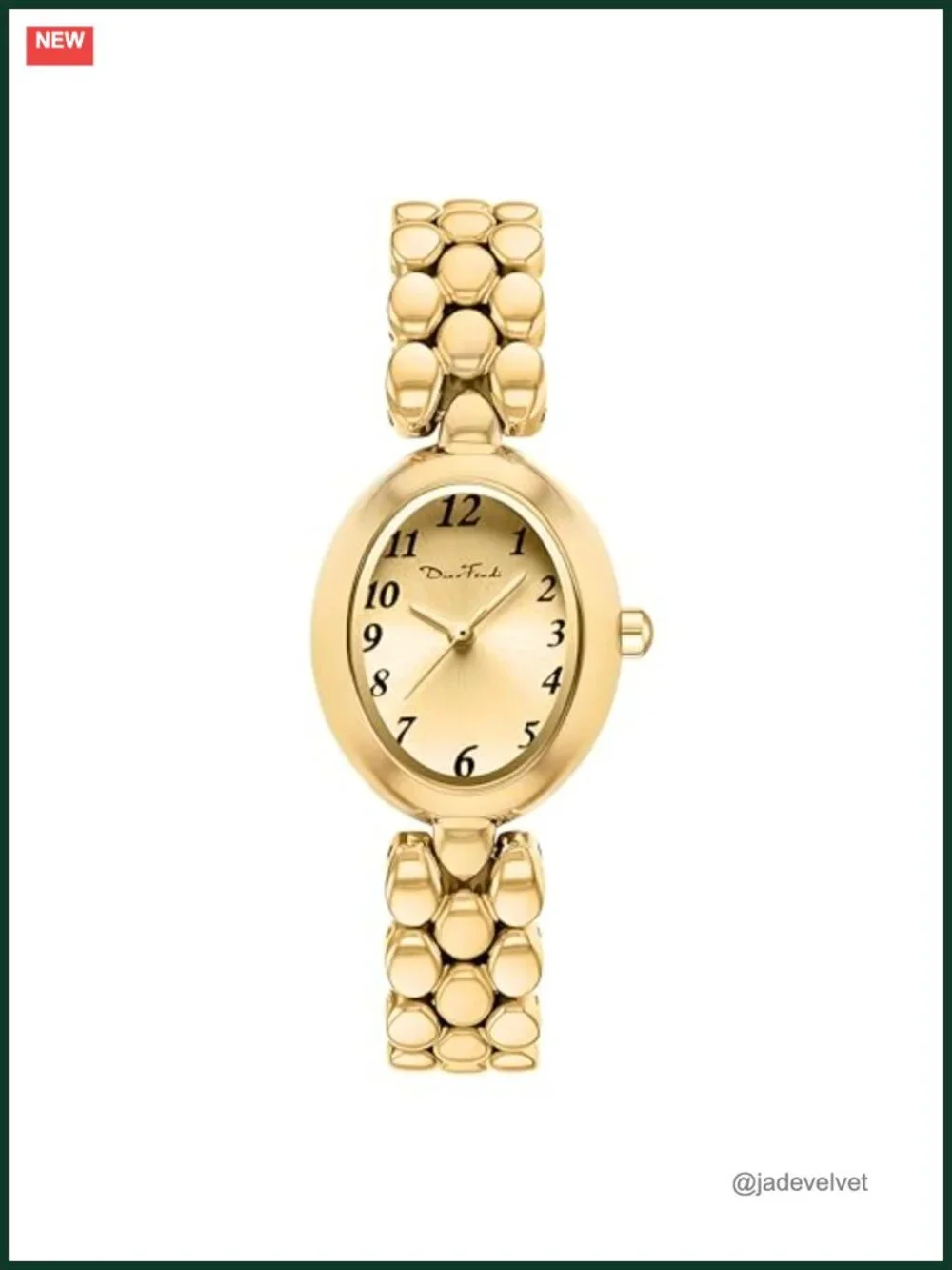 Women's Small Gold Watch Quartz Stainless Steel Stretch Band Casual Bracelet